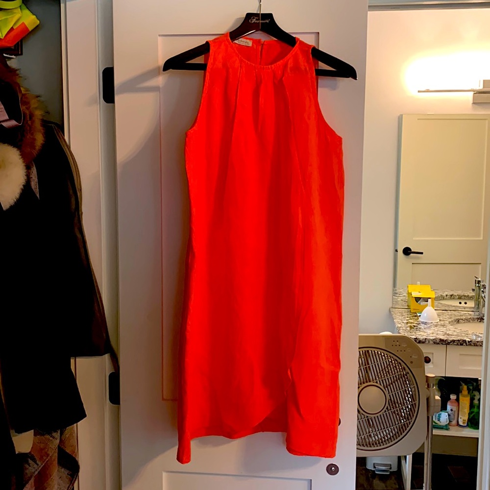 *LINEN Bellambia (made in Italy) orange XS dress